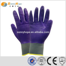 13 Gauge nylon knit palm coated work gloves